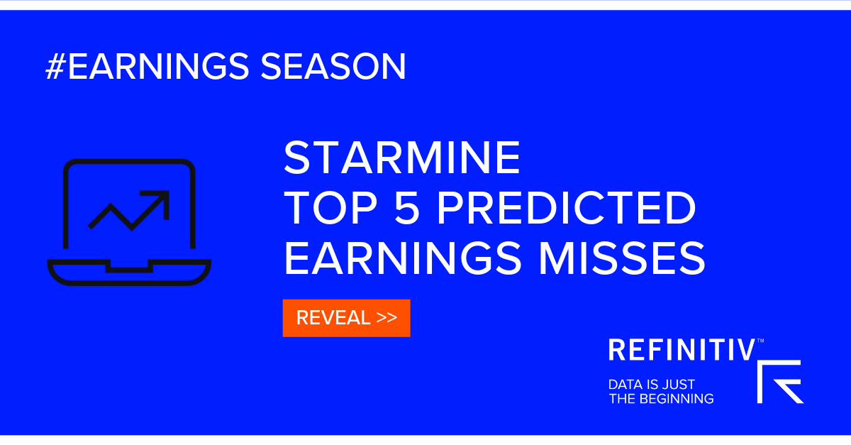 anna_tu2's tweet photo. Our #Refinitiv StarMine research team has picked the Top 5 North American companies for 19Q1 Earnings Misses. Click the link to reveal our predicted negatives forecast:  https://t.co/Uivbiz00Av 
#StarMine #EarningsSeason https://t.co/CMMy6clxn6