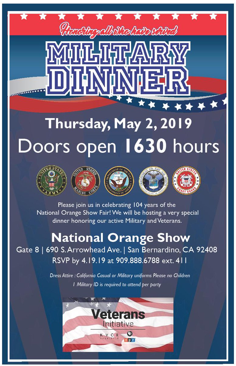 Hey CHC veterans! You can get a free dinner at the Orange Show this Thursday, May 2! Go get you some chow!