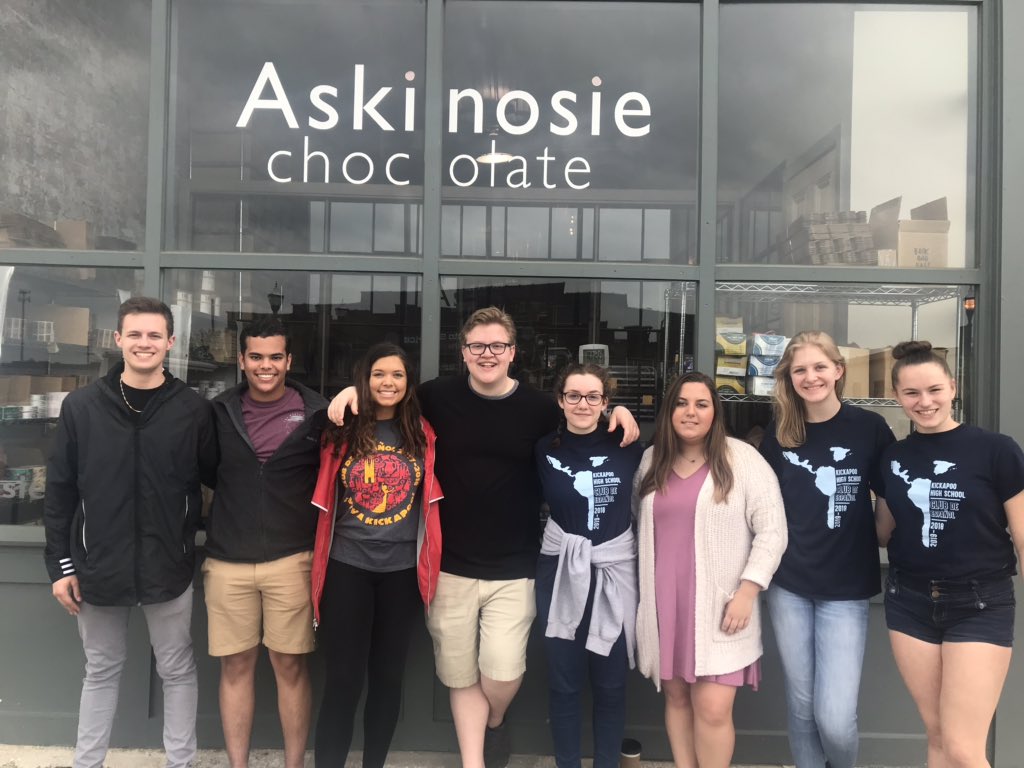 KickapooSpanish's tweet image. Spanish Club at Askinosie Chocolate Factory and Café Cusco today! #Spanish