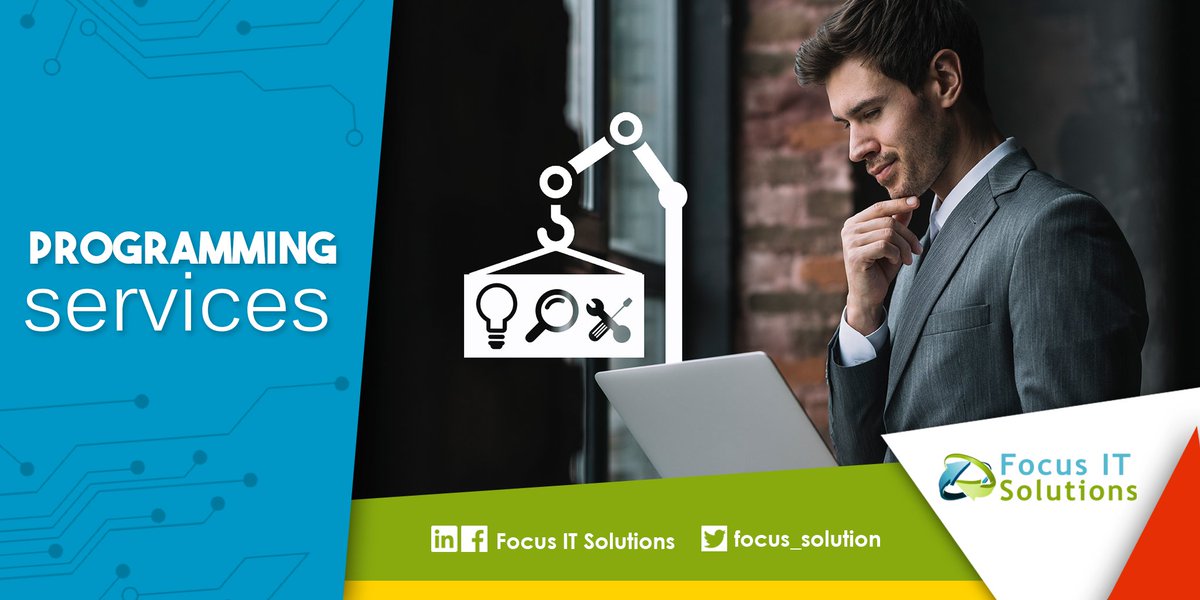 focus_solution's tweet image. #FocusIT #ProgrammingServices are designed to serve the client's needs first because they can be fully customized to create the ideal product for each #Client.
To learn more visit us at focus-itsolutions.com and follow us for updates