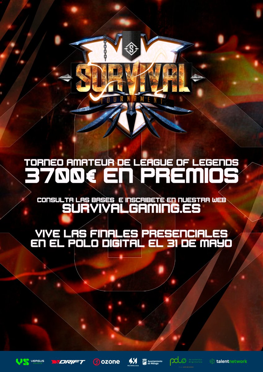 Survivalgaming's tweet photo. Queríais #LeagueOfLegends y os traemos lo que habéis pedido.

💰3700€ de Prize Pool
📅Mayo
🗺️@PoloDigitalMLG

¡INSCRIPCIONES GRATUITAS!
https://t.co/BMwMHRh7UI https://t.co/yZ6mekPOeP