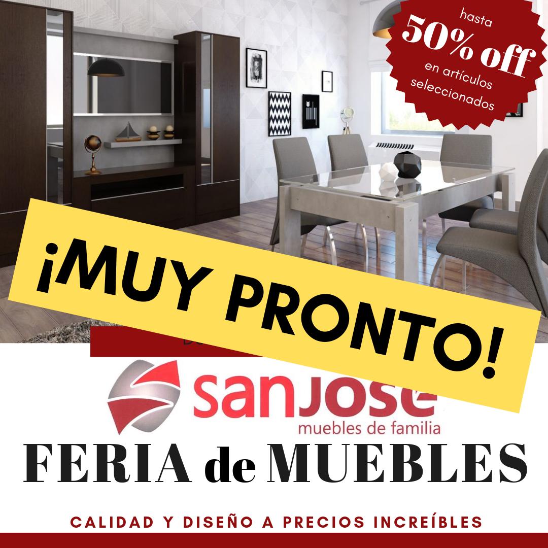 Muebles San José on X: 📣📣📣 ATENCIÓN!! Muy pronto 🎉🎉🎉1º Feria  Outlet de Muebles‼️ Calidad y diseño a precios increíbles. 💪💪💪Preparate  para descuentos nunca vistos SALDOS DISCONTINUOS MUEBLES DE EXPOSICIÓN  PRODUCTOS SELECCIONADOS #