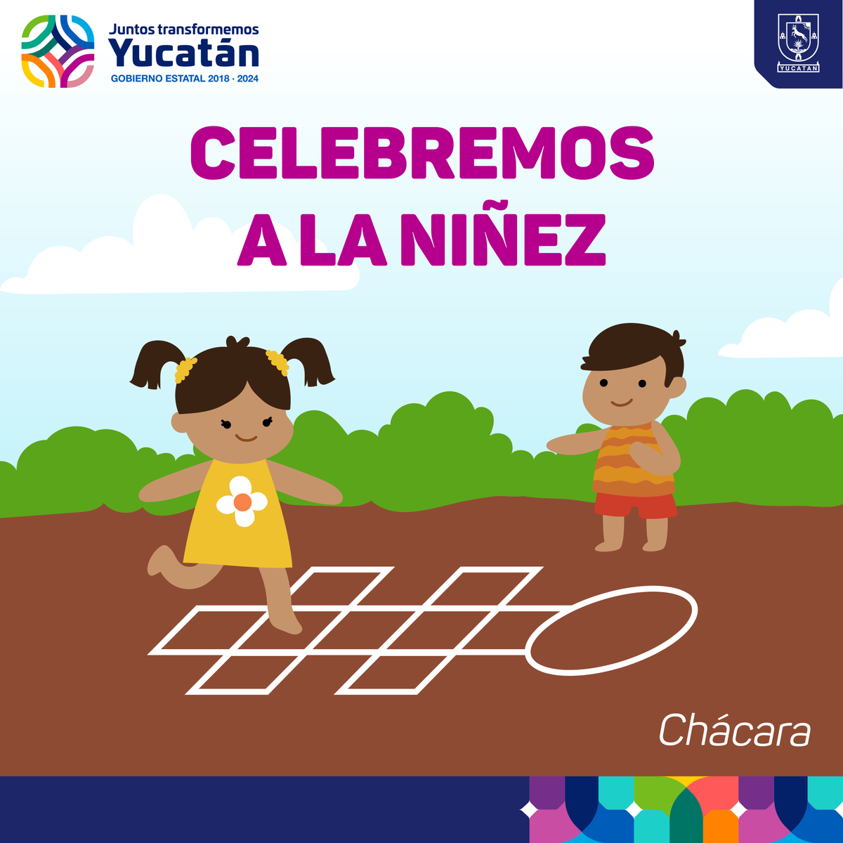 GobYucatan's tweet photo. Celebremos el #DíaDeLaNiñez, revivamos nuestras tradiciones compartiéndolas con los más pequeños de la casa y promovamos en ellos la convivencia y sana diversión.
Compártenos ¿cuál era tu juego favorito? 👧🏽👦🏽🎉 https://t.co/oBpcRYubE0