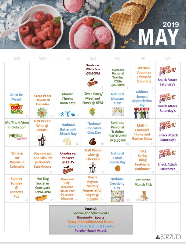 vineapts's tweet image. Let the May festivities commence! Check out our Event Calendar for May, and be sure to stop by and join the fun! #mayevents #residentevents #mayfun #livethevine