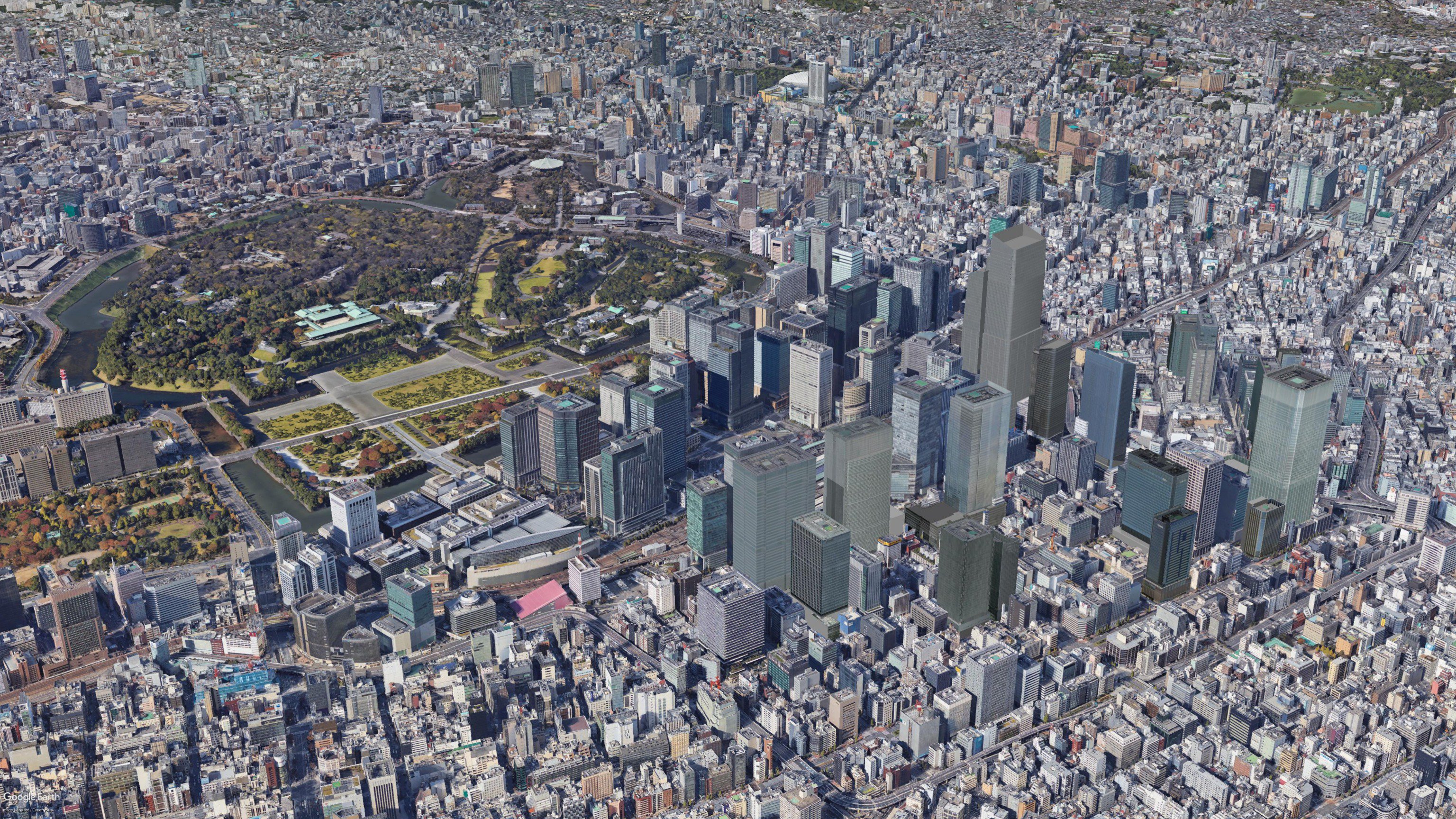Working45 もう平成も終わりますねぇ 平成の初めから終わりにかけて皇居の東側 東京駅周辺は高層ビルが著しく増えましたね 次の令和にはこのイメージ図以上のビル群になるだろうと期待してます T Co Xfqmgweyj8 Twitter
