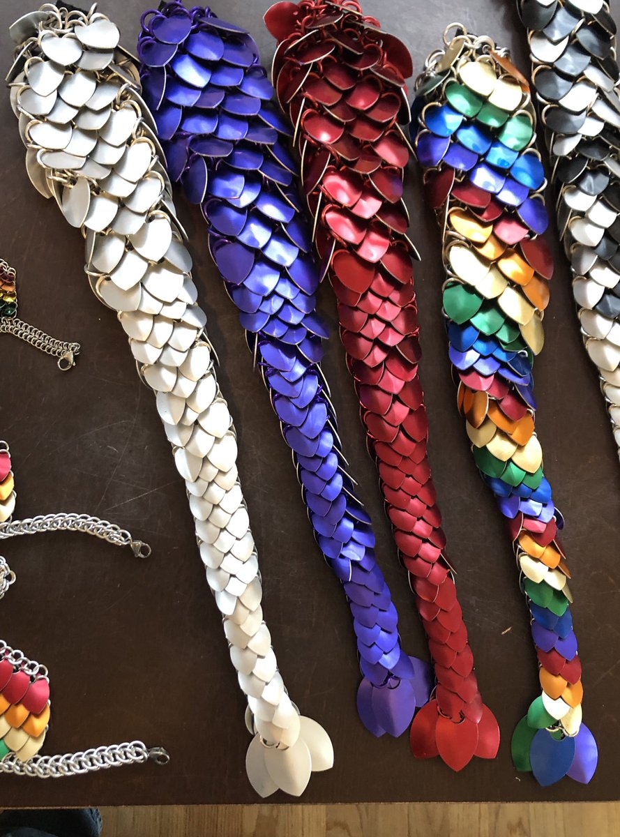 ScaleSmythe's tweet photo. Lots of new tails. Last but not least soooo many fairy dragons. I hope people going to Convergence 25 like the new and the old! 
#ForgeAndFleece #scalemaille #scalemail #Convergence25 #howtotrainyourdragon #httyd #httyd3 #nofilter #dragontails #chainmail #chainmaille #larp https://t.co/7TPXFGnrMX
