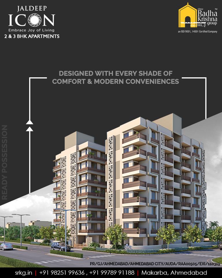 Designed with every shade of comfort & modern conveniences, #JaldeepIcon by Shree Radha Krishna Group presents its residents a choice of exclusive homes and lifestyle amenities.
#2and3BHKApartments #Amenities #LuxuryLiving #ShreeRadhaKrishnaGroup #Makarba #Ahmedabad