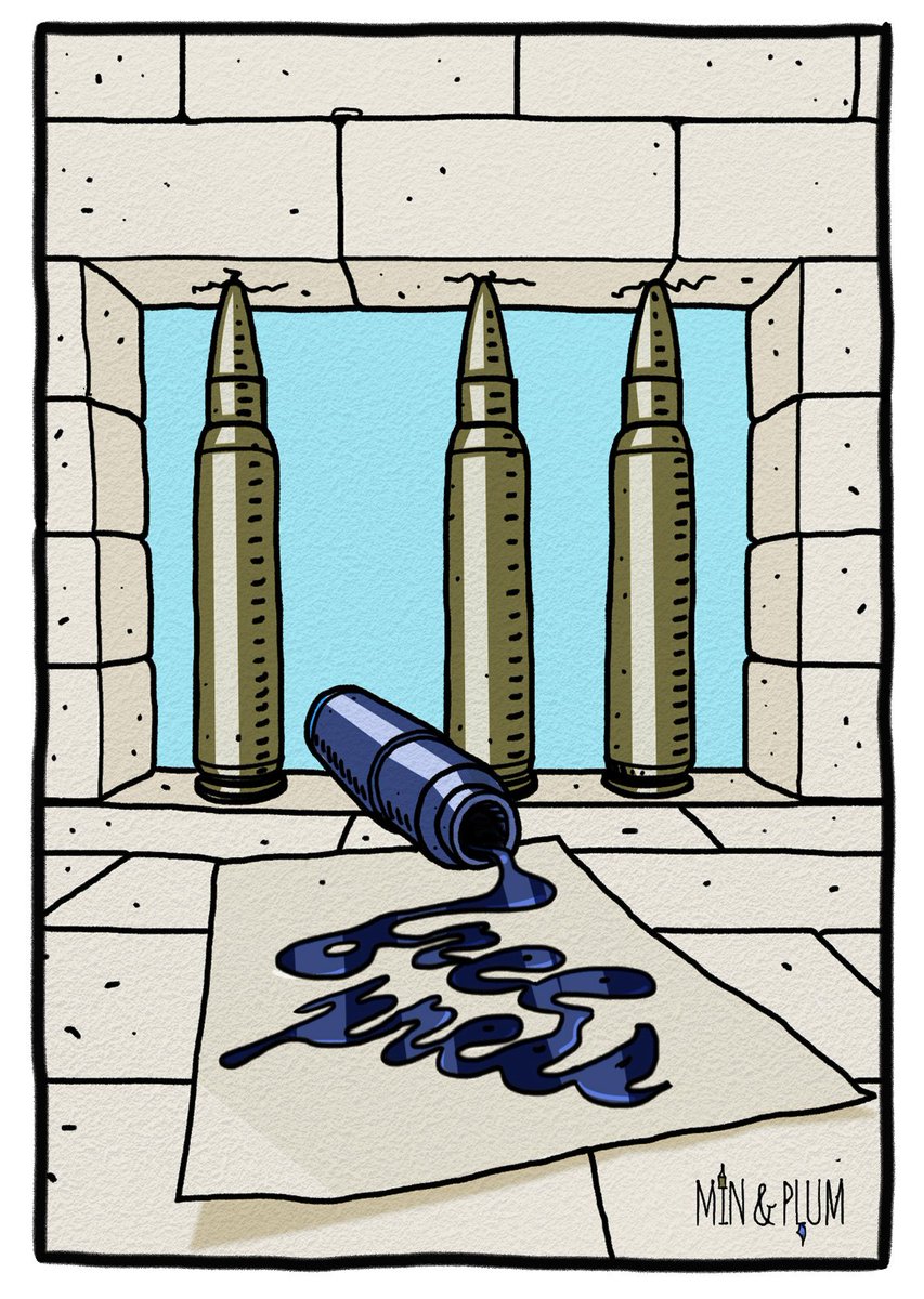 MinetPlum's tweet photo. #dessinpresse #cartoonpress #humourpresse @plantu @NPolony @yannarmelhuet @SamuelNohra @CartooningPeace @LaRevueDessinee @DilemAli @jmaphatie @MichelTaube @dessinpresse  @ouestfrance @lemonde_pol @cumhuriyetgzt #libertedelapresse @libe @Le_Figaro https://t.co/e2GwXrXPBh