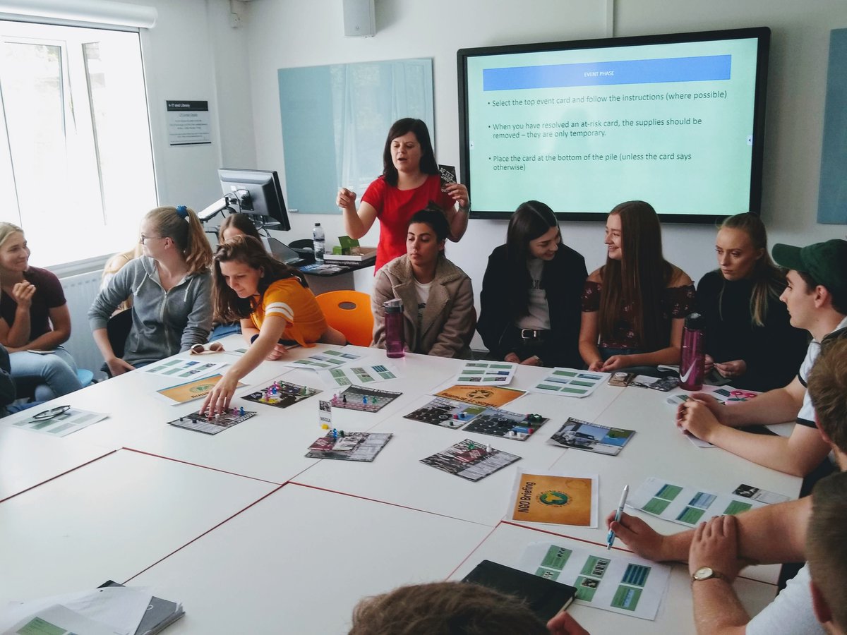 Threats2Cvlstn's tweet photo. @glosgeog student learning abt #humanitarian crisis response with #AfterShock game from #Paxsims https://t.co/swb2hpy502