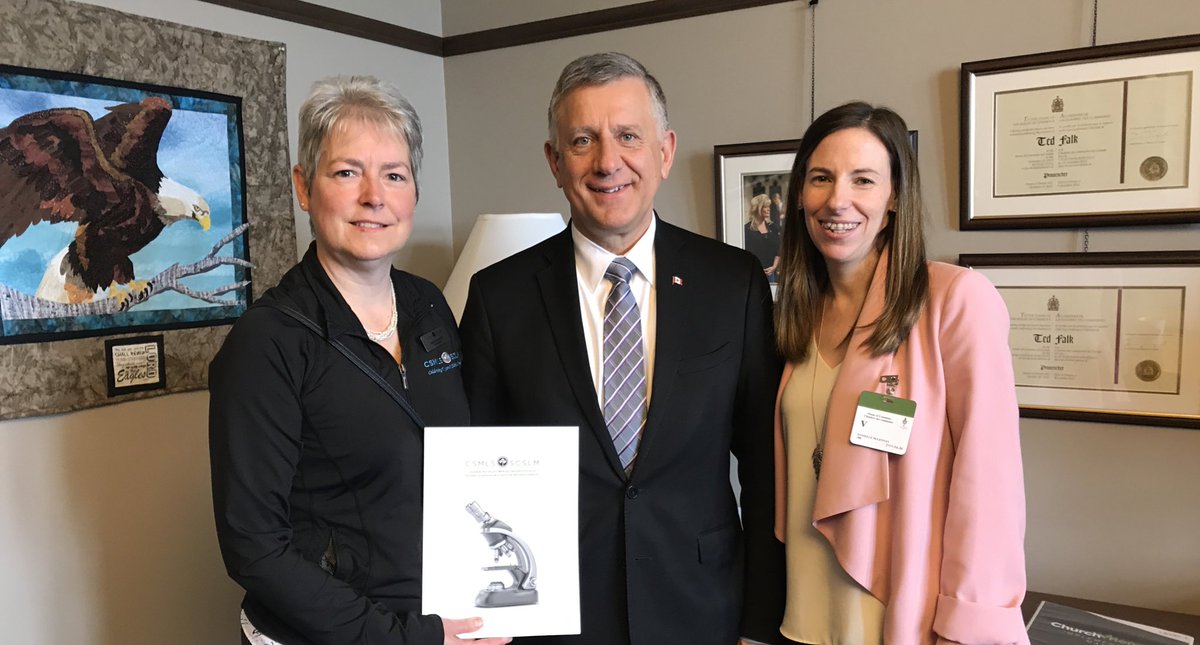 MedLisetteTech's tweet photo. Thanks @MPTedFalk for meeting with CSMLS members in Ottawa today!#medlab #CSMLSLobbyDay https://t.co/d6MP5OuKKR