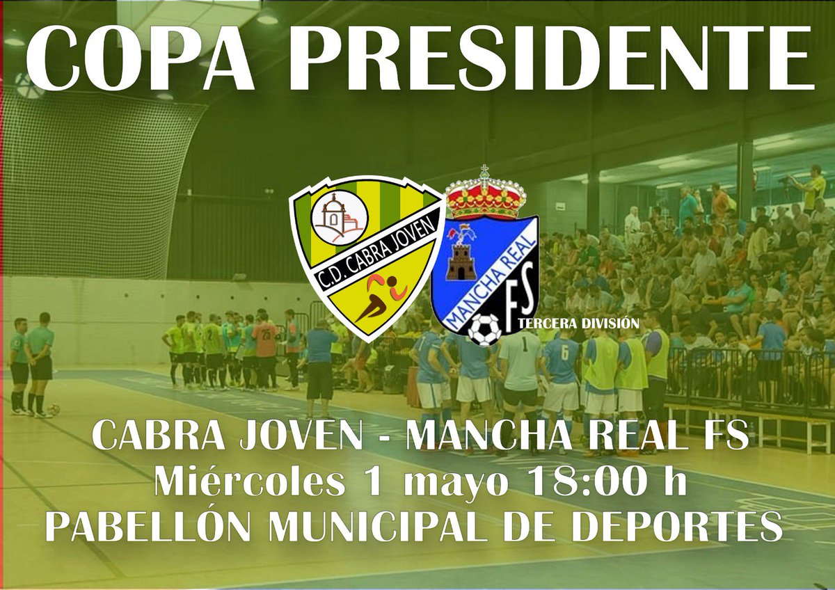4os de Copa presidente diputación. Os esperamos este miércoles festivo ante <a href="/CincocinaFutSal/">5cina-Mancha Real FS</a>, veterano equipo de Tercera división.