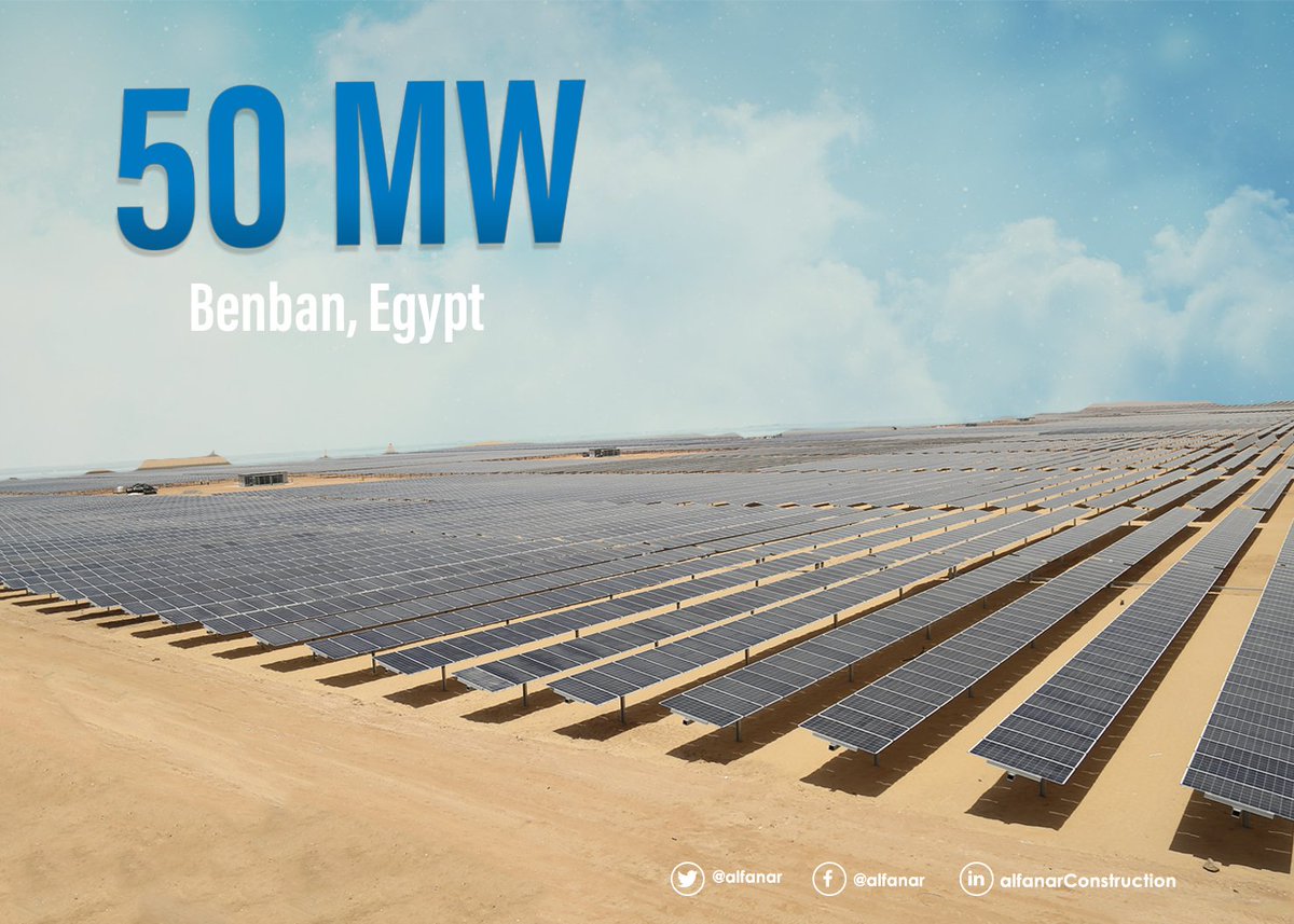 alfanarprojects's tweet photo. Delivering #sustainable solutions for a better tomorrow through the 50MW #solar project at the world’s largest Solar farm in #Benaban, Egypt https://t.co/c4hYE4VPze