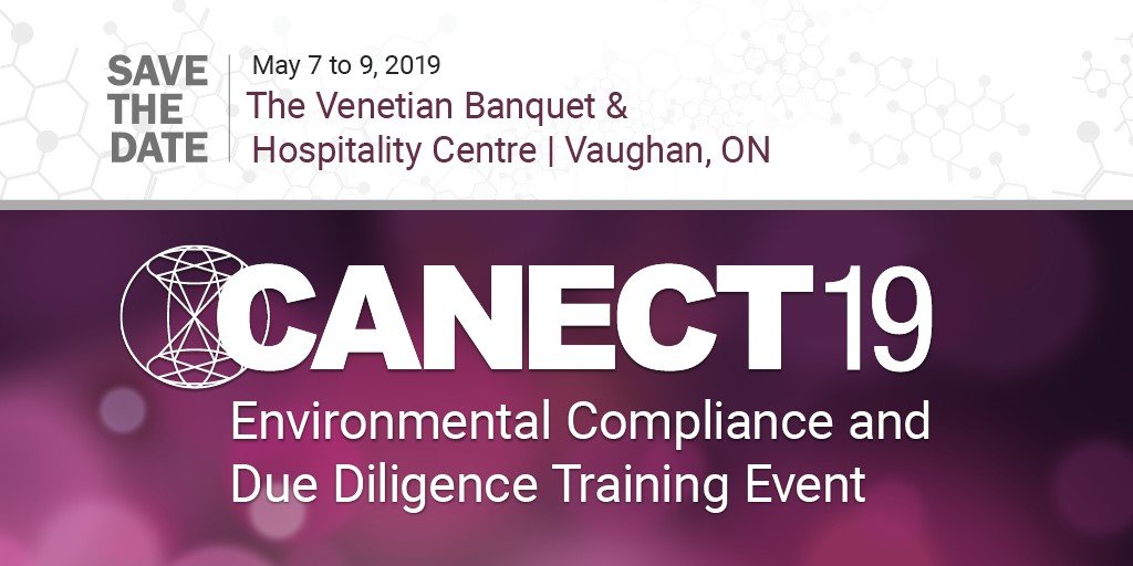 CANURB's tweet photo. We are a proud partner of the #CANECT19 #environmental due diligence and compliance training event happening next week from May 7-9. Register at   https://t.co/6JX1jqCFi2 https://t.co/oAl3zAvwxf