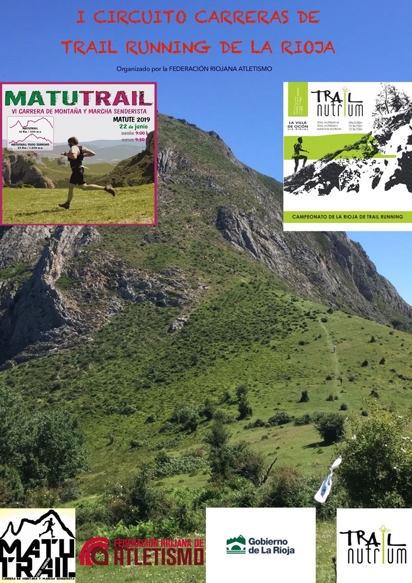 Llega a La Rioja el I Circuito Carreras de Trail Running 2019 con dos pruebas, la Matutrail y la Trail Nutrium, está coincidirá con el Cto Rioja de Trail. ⁦<a href="/matutrail/">Matutrail</a>⁩ ⁦<a href="/TrailNutrium/">Trail Nutrium</a>⁩ ⁦<a href="/riojadeporte/">La Rioja Deporte</a>⁩ ⁦@NoticiasdlRioja⁩ ⁦<a href="/Rioja2/">Rioja2</a>⁩ ⁦<a href="/lariojacom/">lariojacom</a>⁩