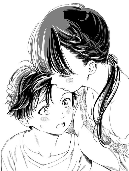 次回に向けて新しくおねショタ漫画描いてます✍️ 