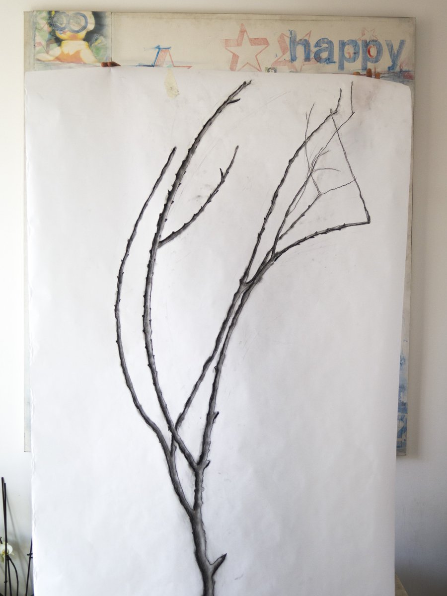booocles's tweet photo. Un lienzo que se extendía por encima de mi altura y la osadía de comenzar. De abajo hacia arriba para crecer, como en algún momento había crecido aquella rama, que desprovista de árbol cobraba nuevo sentido.
#curso #dibujo #draw #lápiz #pencil #reflexión #proceso #apuntesdedibujo https://t.co/rvVvW5Ni5U