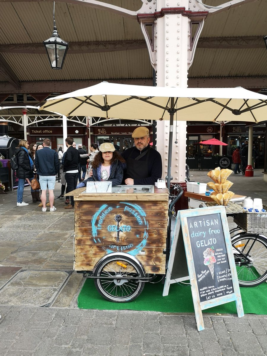 We'll be here at Royal Windsor station serving our amazing vegan gelato every Saturday & Sunday. Come and check us out! #Virtu #vegan #gelato #icecream