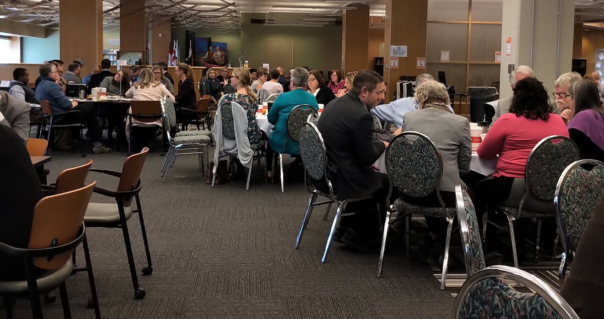 At the Academic Plan Bootcamp in the Library: lots of colleagues, beautiful positive energy, lots of ideas.