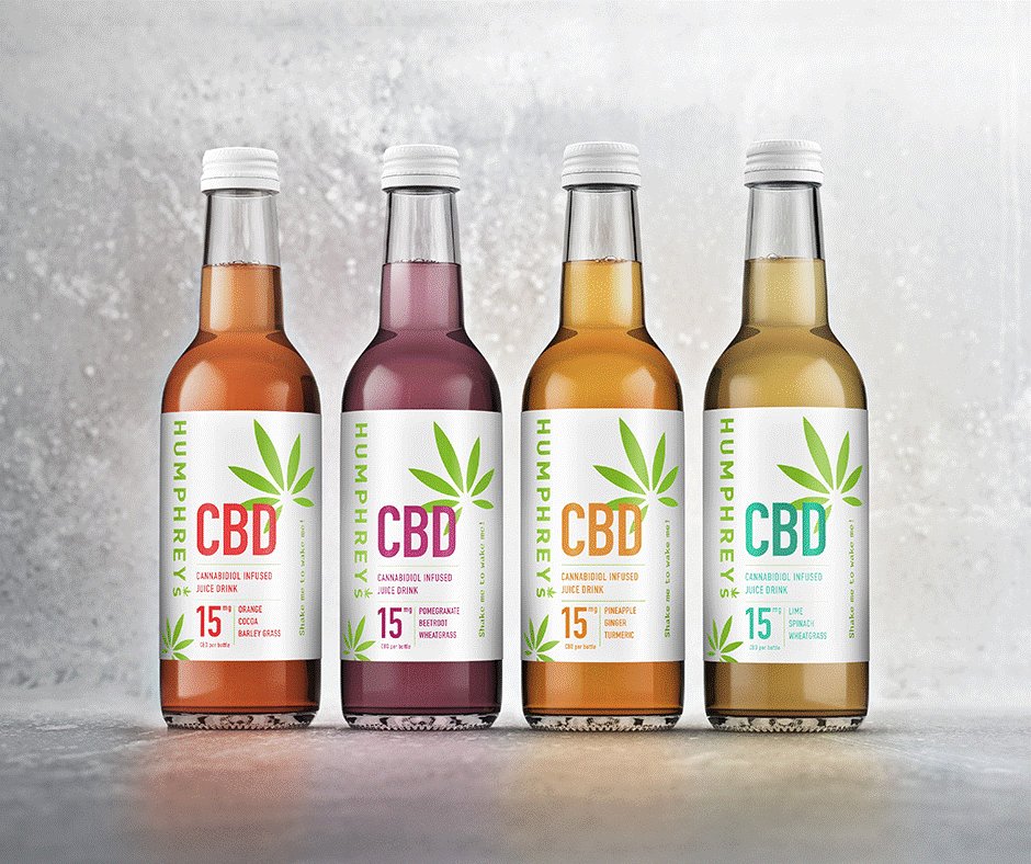 DavisonWilliams's tweet photo. Say hello to @HumphreysCBD the new kid on the CBD block. A brand new range of CBD-infused juice drinks. Branding and packaging lovingly created by us #branding #packagingdesign #branddesign #cbd #cbdinfused #startups https://t.co/BVl3o02jFU