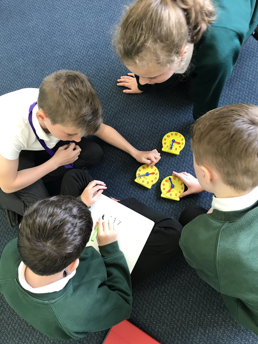 LRobinsonDSM's tweet photo. What time is it Mr. Wolf?! 🐕⏰ Quick time activity this morning in small revision groups. I love seeing the children work together to support each other. #Stoptheclock #Tellingthetime #Timechallenges #Timewordproblems #SATsrevision #Teamwork https://t.co/oGQYZZ9GRb