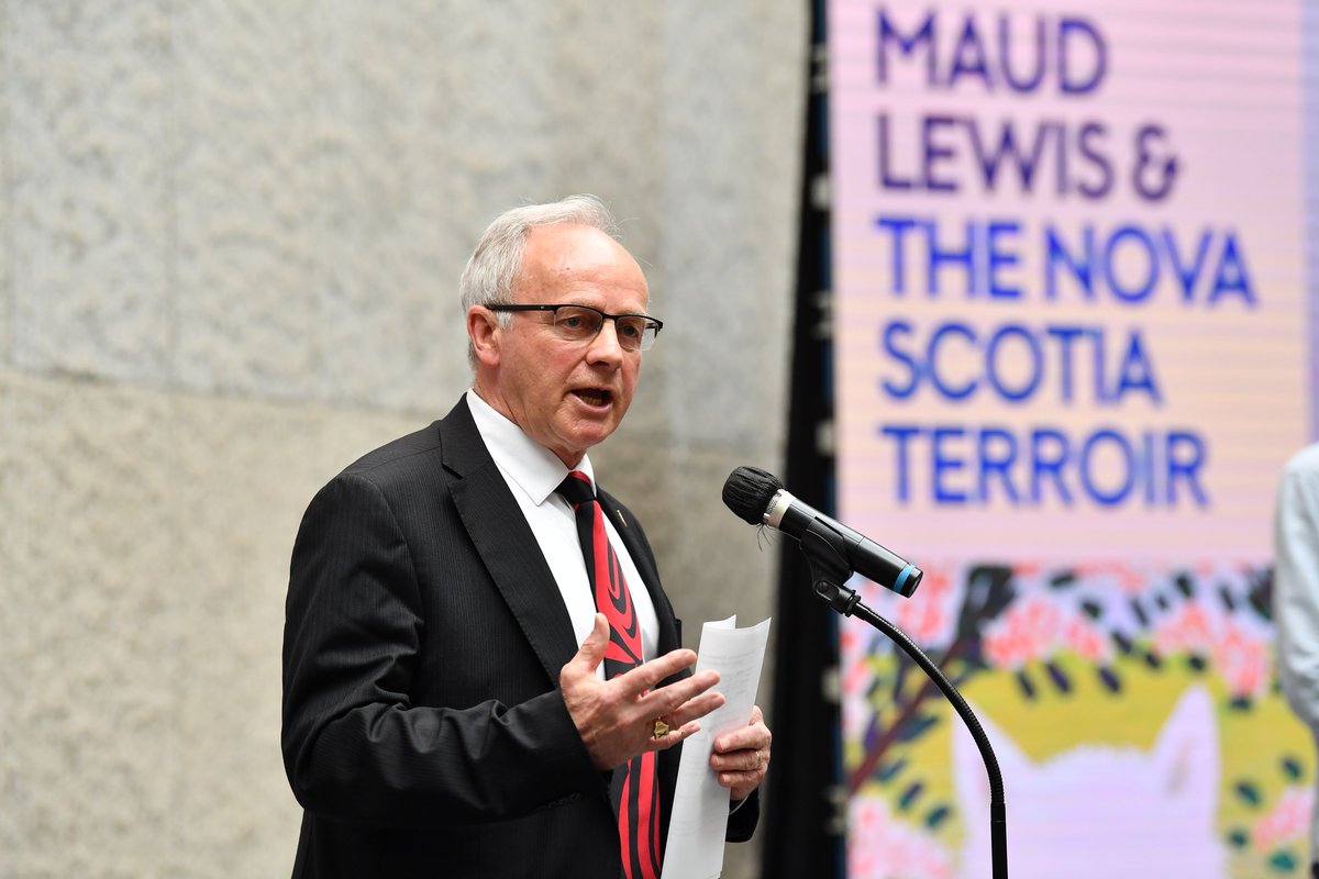 Minister Leo Glavine attended the official opening of the Terroir: A Nova Scotia Landscape exhibit as part of Nova Scotia’s second Culture Trade Mission. The mission focuses on sharing and promoting Nova Scotian culture with other countries. @ArtGalleryNS