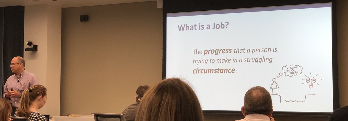 m_e_nielsen's tweet photo. Brilliant morning reveille from @TToddDunn @ATP_QI
What is #DesigningForPeople?
Too much “innovation” is idea-driven, rather than defined by specific problems needing solution (what is job-to-be-done?)
Directs attention to social/emotional needs as much as function (1/n) https://t.co/tb0gHc9DFE