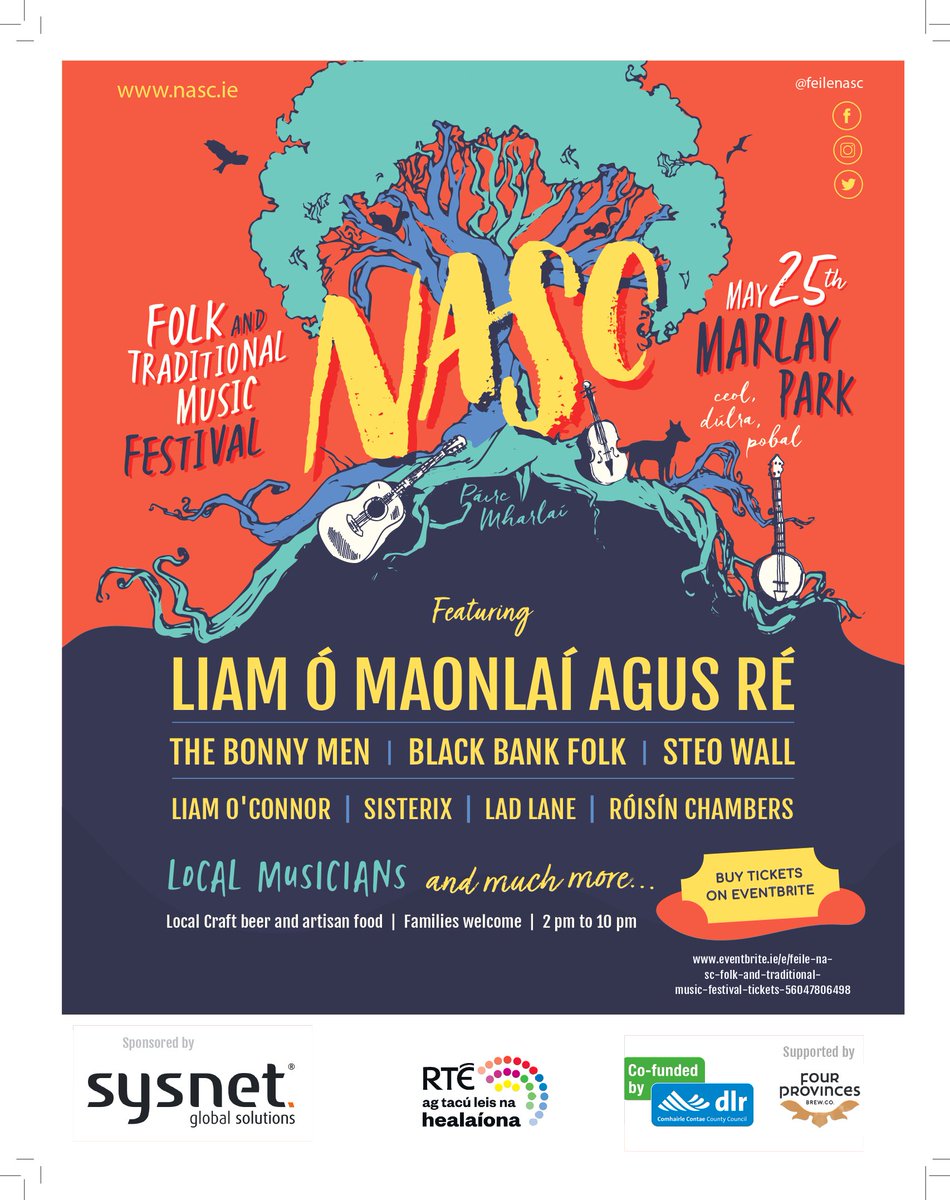 Féile Nasc (@feilenasc) on Twitter photo An Samhradh beagnach linn! Bígí linn @ <a href="/FeileNasc/">Féile Nasc</a> ar an 25ú Bealtaine! <a href="/lliamm7/">liamomaonlai</a> <a href="/band_re/">Ré</a> <a href="/CormacBegley/">Cormac Begley</a> <a href="/SiomhaH/">Síomha</a> <a href="/TheBonnymen/">The Bonny Men</a> <a href="/BlackBankFolk/">Black Bank Folk</a> <a href="/steowall/">Steo Wall</a> ! @rnag <a href="/ronanbeo/">Ciste Tacaíochta - Rónán Mac Aodha Bhuí</a> <a href="/blathnaidlibh/">Bláthnaid Libh</a> <a href="/frances_black/">Frances Black</a> <a href="/SNiUallachain/">Sinéad Ní Uallacháin</a> <a href="/BLOCTG4/">BLOC</a> eventbrite.ie/e/feile-nasc-f… An Samhradh beagnach linn! Bígí linn @ <a href="/FeileNasc/">Féile Nasc</a> ar an 25ú Bealtaine! <a href="/lliamm7/">liamomaonlai</a> <a href="/band_re/">Ré</a> <a href="/CormacBegley/">Cormac Begley</a> <a href="/SiomhaH/">Síomha</a> <a href="/TheBonnymen/">The Bonny Men</a> <a href="/BlackBankFolk/">Black Bank Folk</a> <a href="/steowall/">Steo Wall</a> ! @rnag <a href="/ronanbeo/">Ciste Tacaíochta - Rónán Mac Aodha Bhuí</a> <a href="/blathnaidlibh/">Bláthnaid Libh</a> <a href="/frances_black/">Frances Black</a> <a href="/SNiUallachain/">Sinéad Ní Uallacháin</a> <a href="/BLOCTG4/">BLOC</a> eventbrite.ie/e/feile-nasc-f…