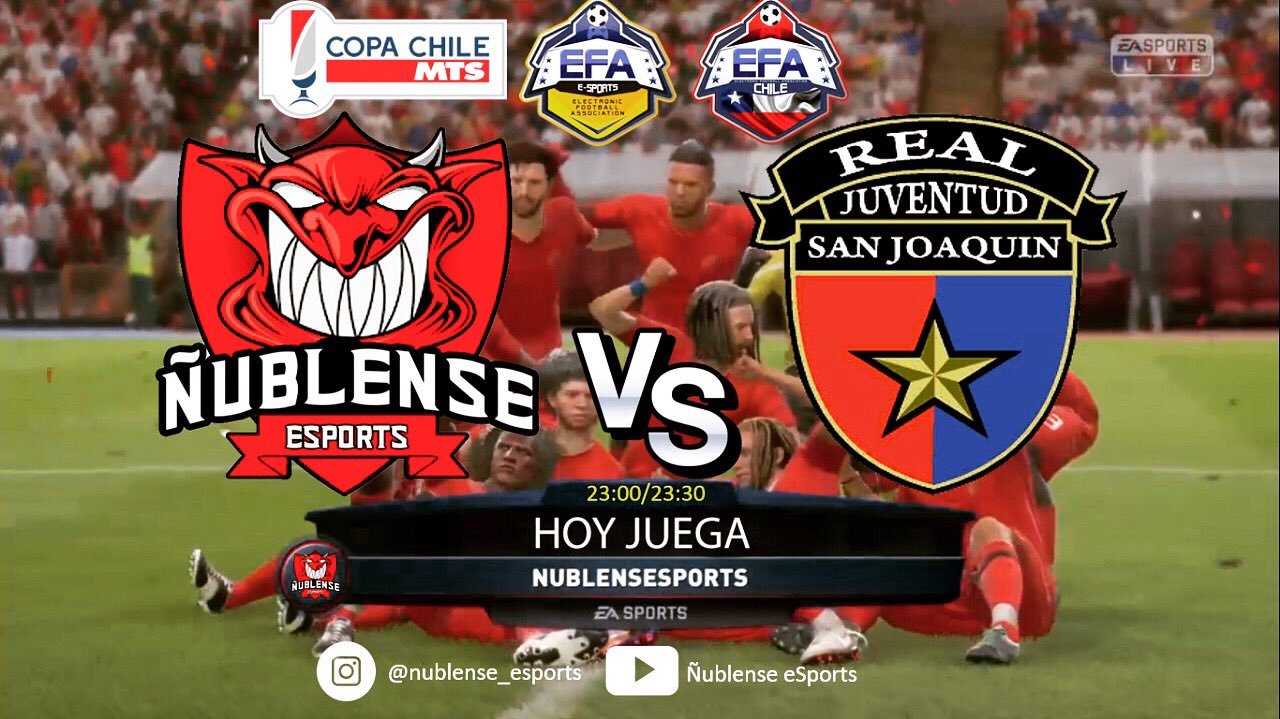 Nublense E Sports On Twitter El Dia De Hoy Nos Enfrentamos En Doble Jornada A Real San Joaquin Por Copa Chile De Efa Esperamos Obtener Los 6 Puntos Para Hacernos Con El Liderato