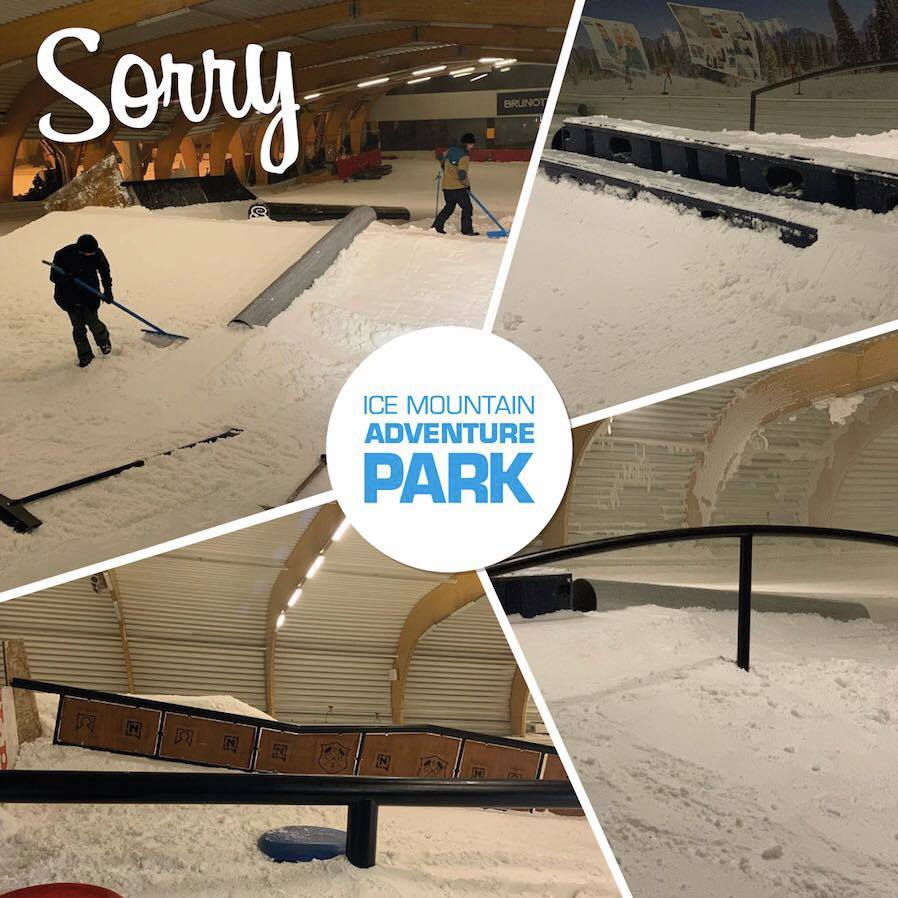 IceMountain_BE's tweet photo. Sorry our Snow Park is temporarily closed ! 😣
But don't worry ! We're preparing the Summer Park ! 😁

#Snow #Ski #Snowboard #SnowPark #SummerPark #IceMountainAdventurePark https://t.co/qAWivIWLkS