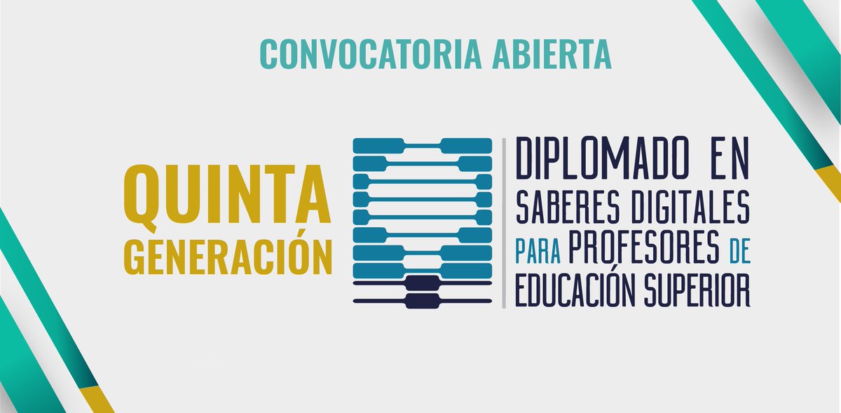 ➡️Forma parte de la Quinta Generación del Diplomado en Saberes Digitales para Profesores de Educación Superior. 

Inscríbete aquí: formacion.sined.mx/curso-detalle.…