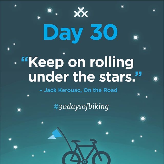 30daysofbiking's tweet photo. There’s nowhere to go but everywhere. Happy Day 30, everybody! #30daysofbiking https://t.co/aWd23nlO7Y https://t.co/oANldi98tx
