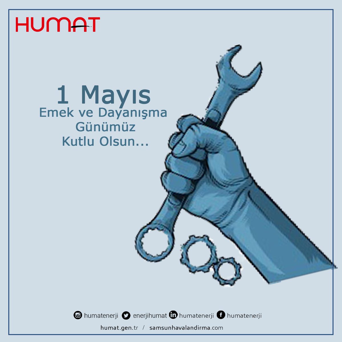 Emeğin ve alınterinin kıymeti ile birlikte çalıştığı iş yerinin de değerini bilen tüm işçi arkadaşlarımızın 1 Mayıs İşçi Bayramımız kutlu olsun...

#humatenerji #1MayısEmekveDayanışmaGünümüzKutluOlsun
#İşçibayramı #1Mayıs #alınteri #işçi #bayram #1mayısemekvedayanışmagünü #emek