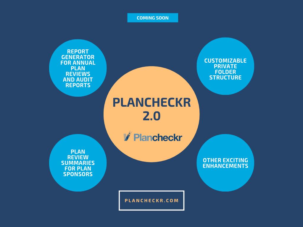Plancheckr 2.0 is coming soon! New features include a customizable folder structure, generator for annual plan reviews and audit reports, and plan review summaries for plan sponsors. Be sure to stay on the lookout for Plancheckr 2.0!
plancheckr.com #401K #CEFEX