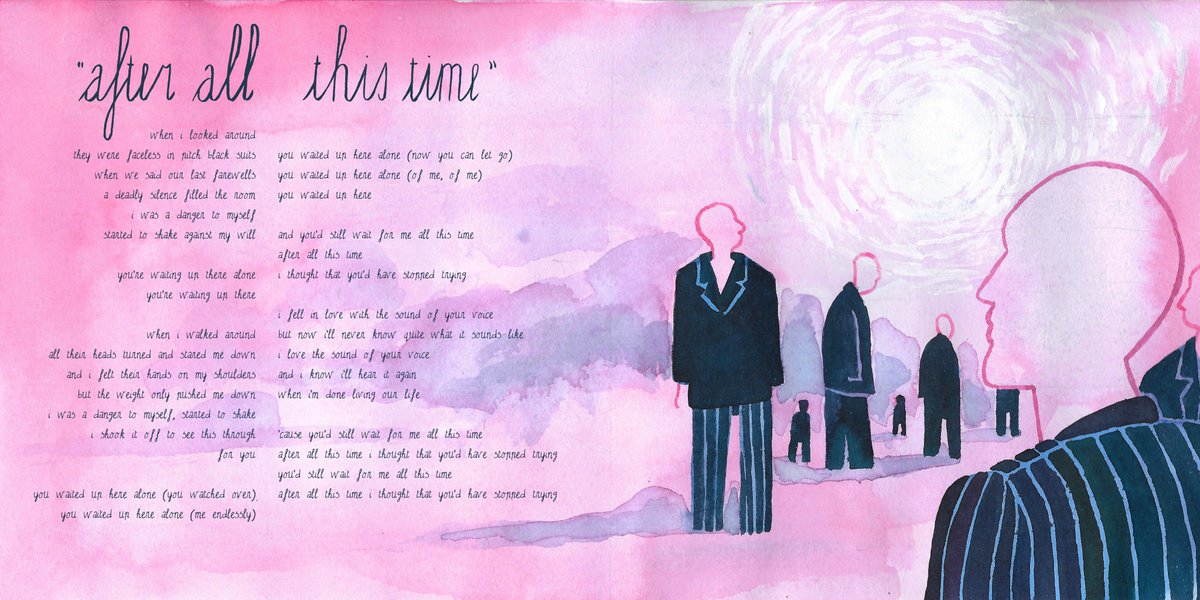 'When I looked around they were faceless in pitch black suits.' #FAMILY 🎨 by Bob Op 't Land