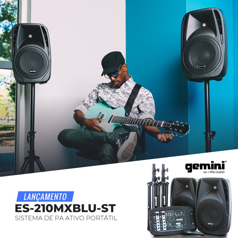 lumixpro's tweet photo. A solução completa de PA Portátil! Gemini ES-210MXBLUST Interfaces USB, Bluetooth e SD integradas com mixer de 8 canais e microfone, é a solução perfeita para quem procura um sistema PA compacto e portátil!
https://t.co/q04o6tze8I https://t.co/cvxwL65zOp