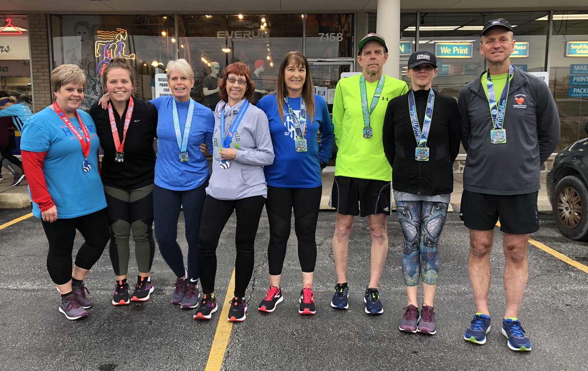 RunningForKicks's tweet photo. Congratulations  to everyone celebrating their #medalMonday last night! 
Medals in photo is from this weekend at the Naperville women’s 5k, Naperville women’s half marathon, Illinois 5k, Illinois 10k, Illinois half marathon and Illinois Marathon! https://t.co/5p7XgCHn3k