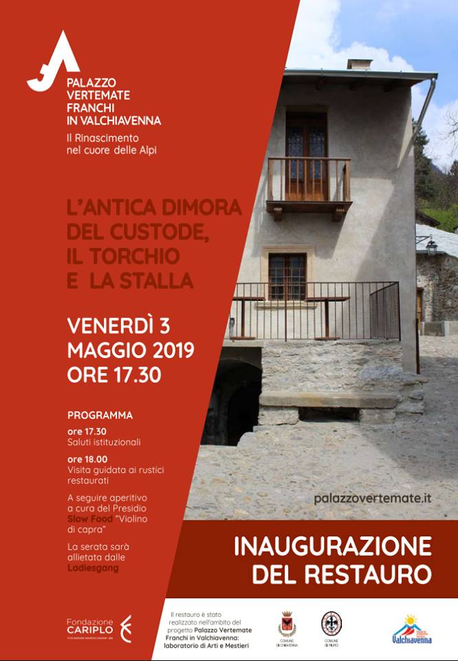 TeicosGroup's tweet photo. #PalazzoVertemate organizza un evento di presentazione dei lavori di #restauro conservativo realizzati da #TeicosGroup che hanno interessato i due rustici del complesso residenziale storico in #valchiavenna. @FondCariplo 
➡️➡️Da segnare in agenda VENERDì 3 MAGGIO ORE 17,30! https://t.co/1d2absPtIm
