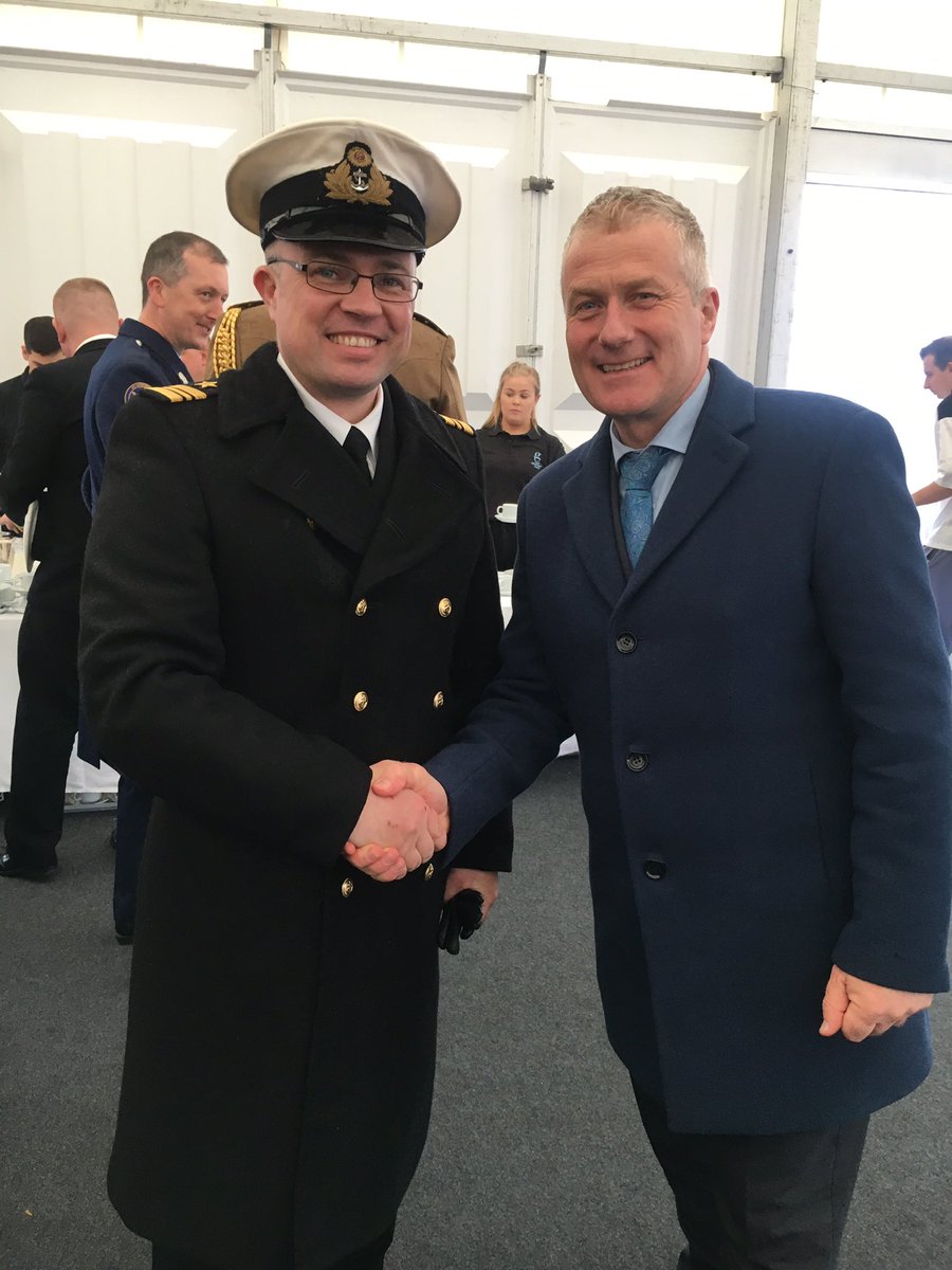 An honour to attend #Commissioning #LEGeorgeBernardShaw today @WaterfordCityCt 💙⚪️🔵🇮🇪 
A huge well done to @naval_service @defenceforces & @PortofWaterford on a fantastic Ceremony with refreshments that included #Waterford #Blaas 😊👏