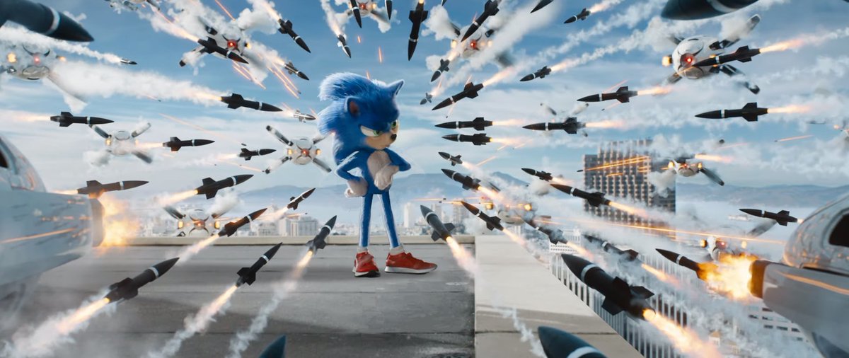 EdwardPun1's tweet image. Quick rework screenshot to make the proportion more stylized.  #SonicMovie