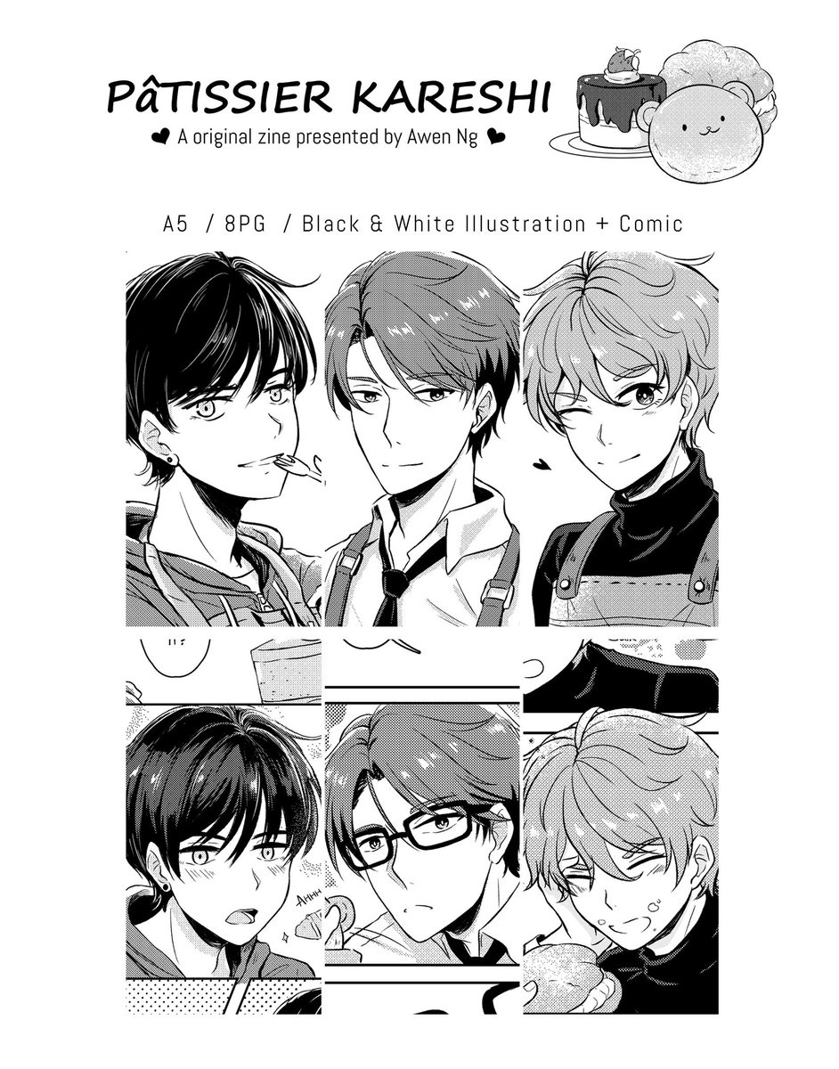 Sample pages of my Original 8 Pages Zine for Doujima this weekend 
