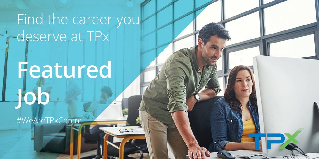 TPxComm's tweet photo. #JoinTPx as a Customer Training Specialist. This #IT role requires two or more years’ experience in delivering trainings in professional, corporate environments. Interested? Apply today: https://t.co/4ZBagL4mDF #WeAreTPxComm #WeAreHiring https://t.co/p8mVgQtVjm