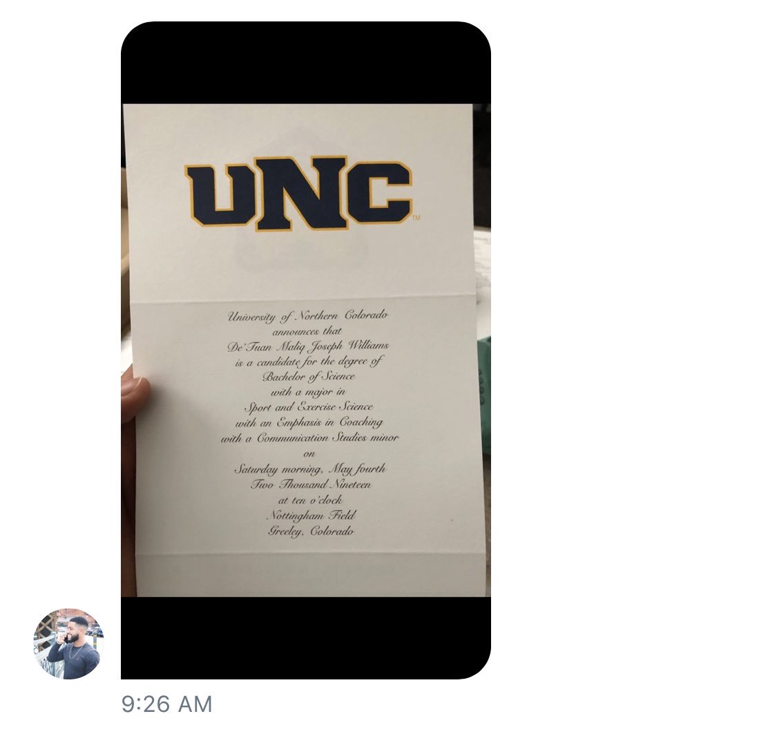 coach_askew's tweet photo. The only DM’s that are acceptable!!!
Proud of you boy ! #DPS #CWILD @detuan89
The Wild family will be there !!!!
It’s bigger than football . https://t.co/KEJvMzRc9w