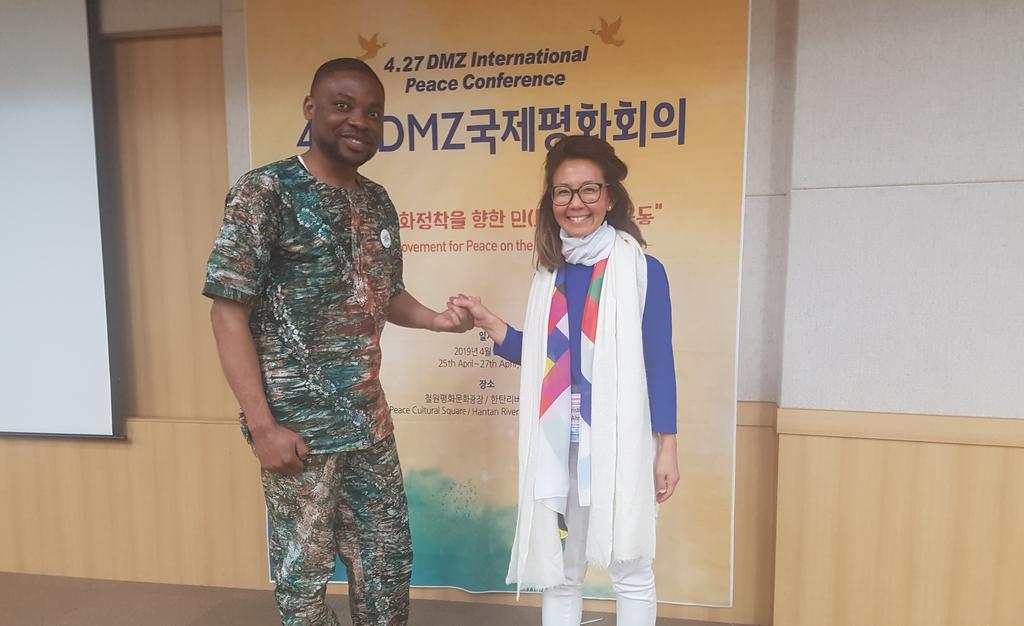 EdisonToe's tweet photo. Christine Ahn, founder and Executive Director of Women Cross DMZ was one of our guest speakers at the 4.27 Korea DMZ International Peace Conference. It was inspiring listening and learning from a great woman. #WomenCrossDMZ #UN #EU #BorderPeaceSchool #PeaceEducator #KoreanUpdates https://t.co/UD7mMQJIcH