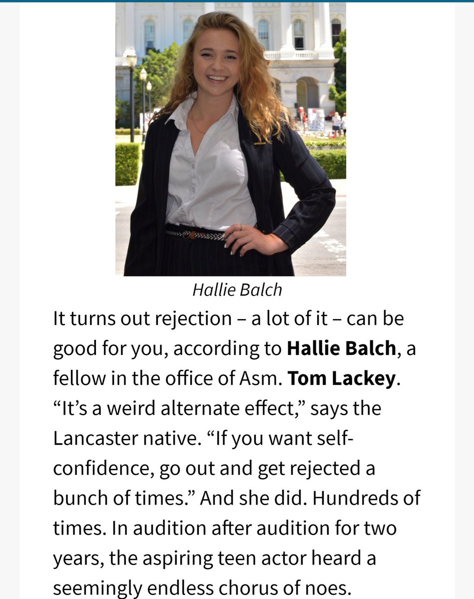 AssemblyFellows's tweet photo. Check out this profile of our fab 2018-19 #CaAssemblyFellows Hallie Balch @Hallie4GO @TomLackey36. Thanks @capitolmr for the great feature! https://t.co/NWn9BP3Xy5