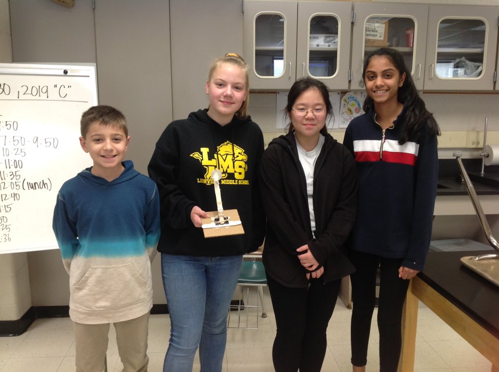 Catapult winning distance for the 7 C team was 7.42 meters. The kids had so much fun. Time to take on the other house winners! Congrats to all the winners in each period. <a href="/DASD_LMS/">Lionville Middle School</a> #LionNation