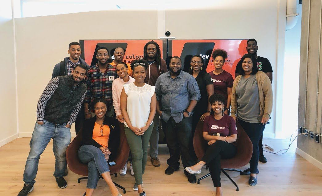 devcolororg's tweet image. Major shout out to @BlackRock for being gracious host at our inaugural ATL Breakpoint event. The energy in the room was electric as members brought great enthusiasm and Andre Allen graced us with his wisdom. 
#devcoloratl #honorthecode