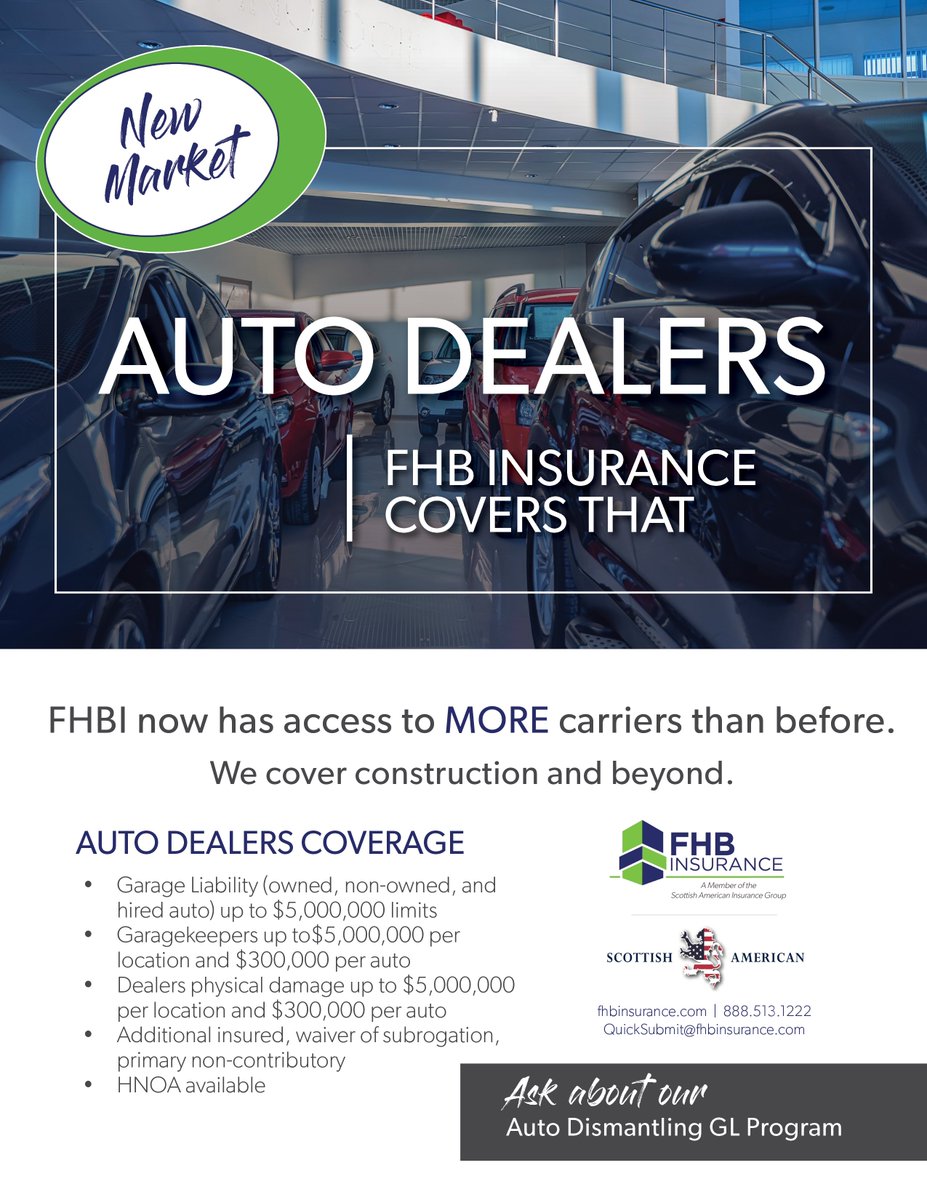 FHBInsurance's tweet image. FHB now has access to MORE carriers than before. We cover construction and beyond!