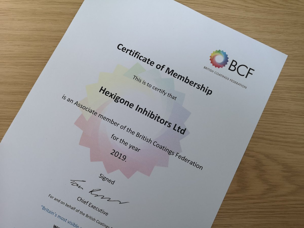 Proud to be an associate member of the British Coatings Federation (<a href="/BCFcoatings/">BCF (British Coatings Federation)</a>)

Read our story in the next #BCF magazine this July! 

#ChromeFree #AntiCorrosion