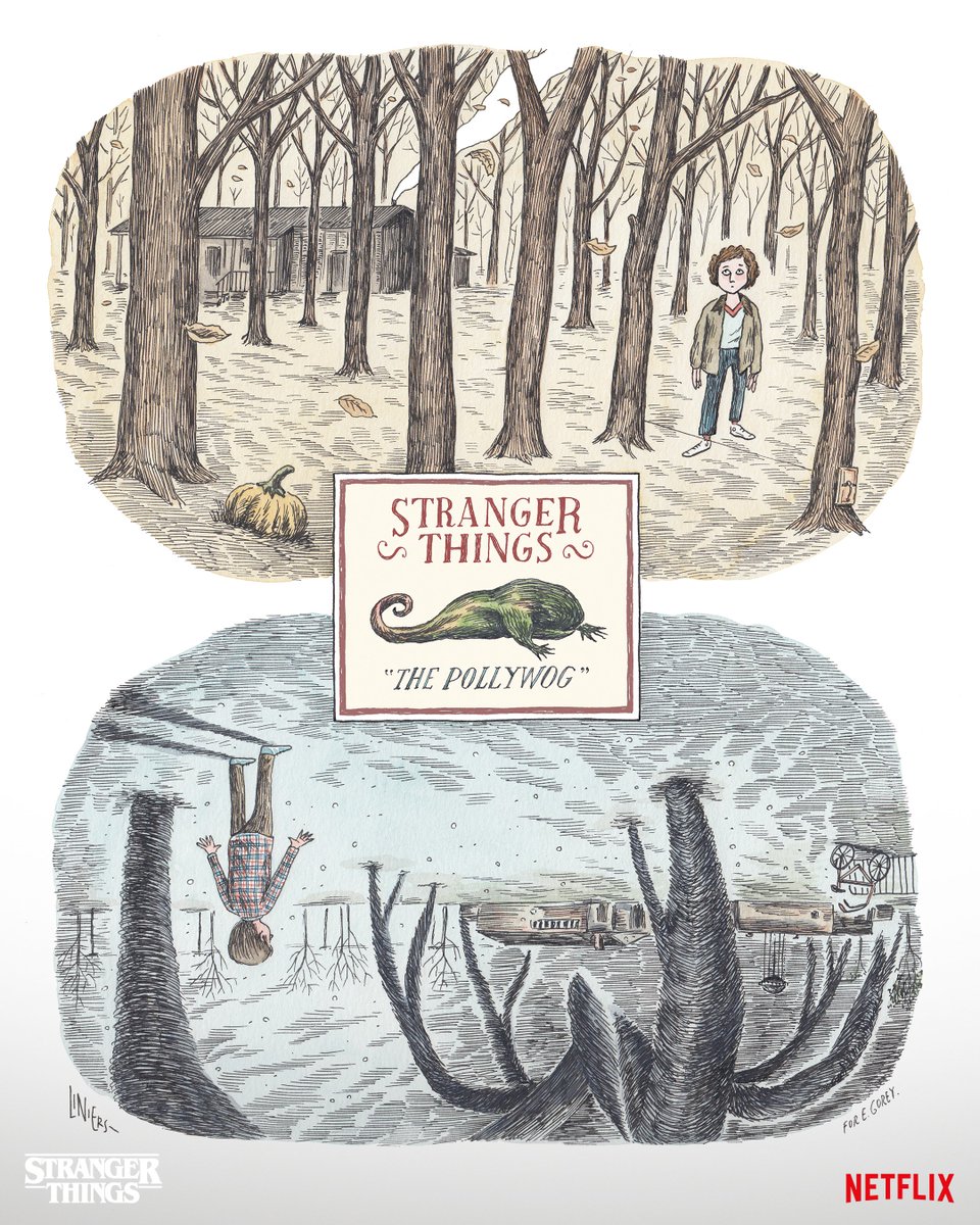 Stranger_Things's tweet photo. Every night, he would come to me in my dreams. And every night when he came to me, I ran. 

The Pollywog by @porliniers. https://t.co/tSQp5WGHcg