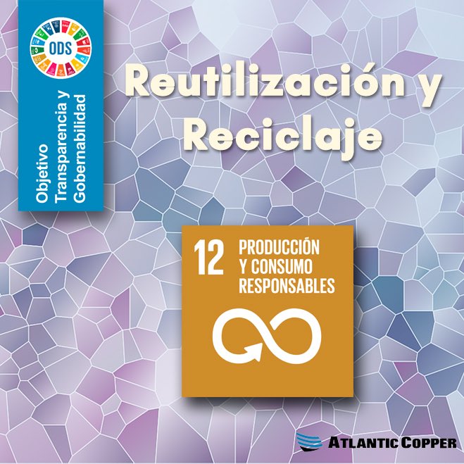 La reutilización y el reciclaje, como parte de la #EconomíaCircular, son necesarios para un uso controlado de nuestros recursos y la preservación de nuestro planeta. Administraciones, empresas y ciudadanos tenemos nuestras responsabilidades. #ODS12